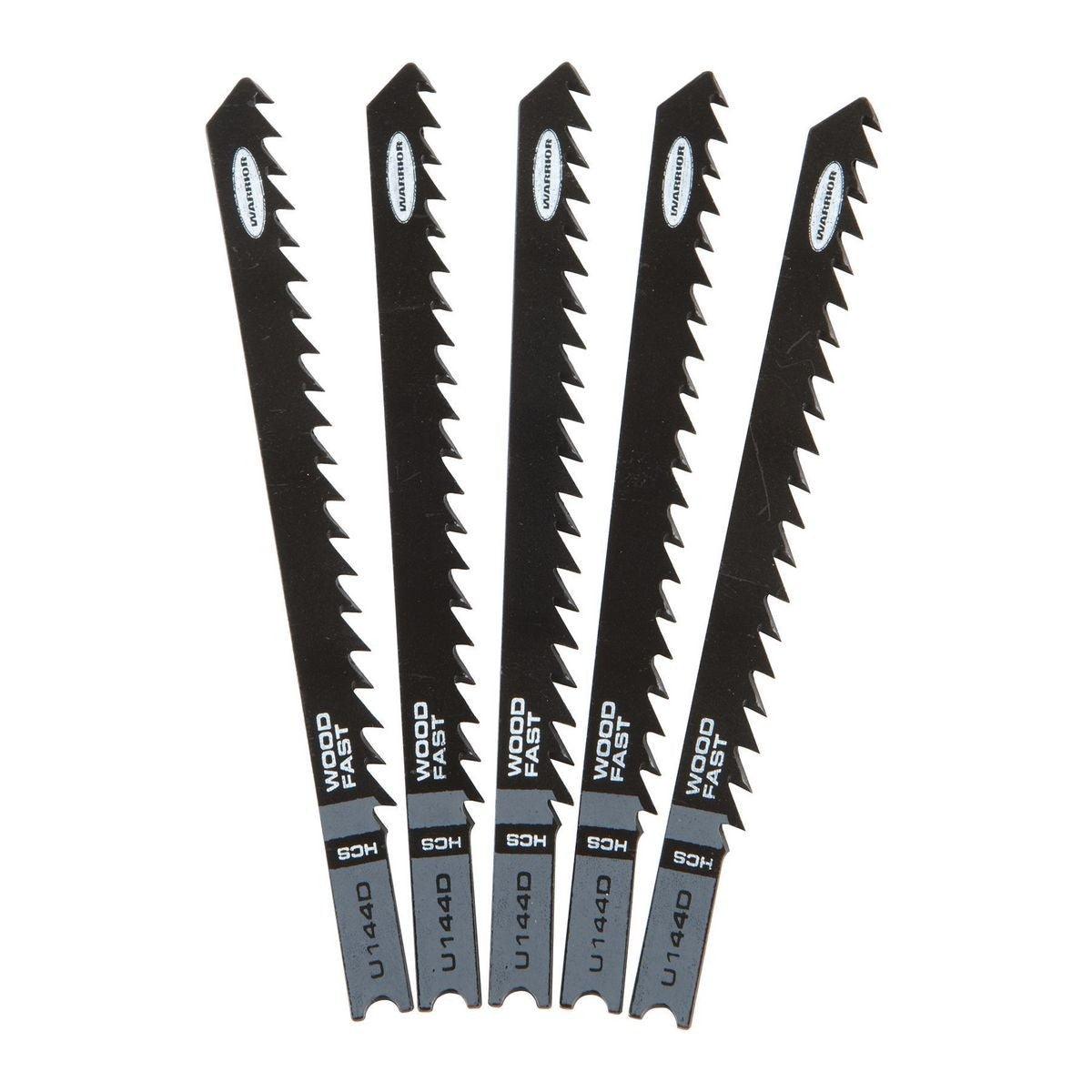 4 in. 6 TPI U-shank Wood Jigsaw Blades, 5 Pk.