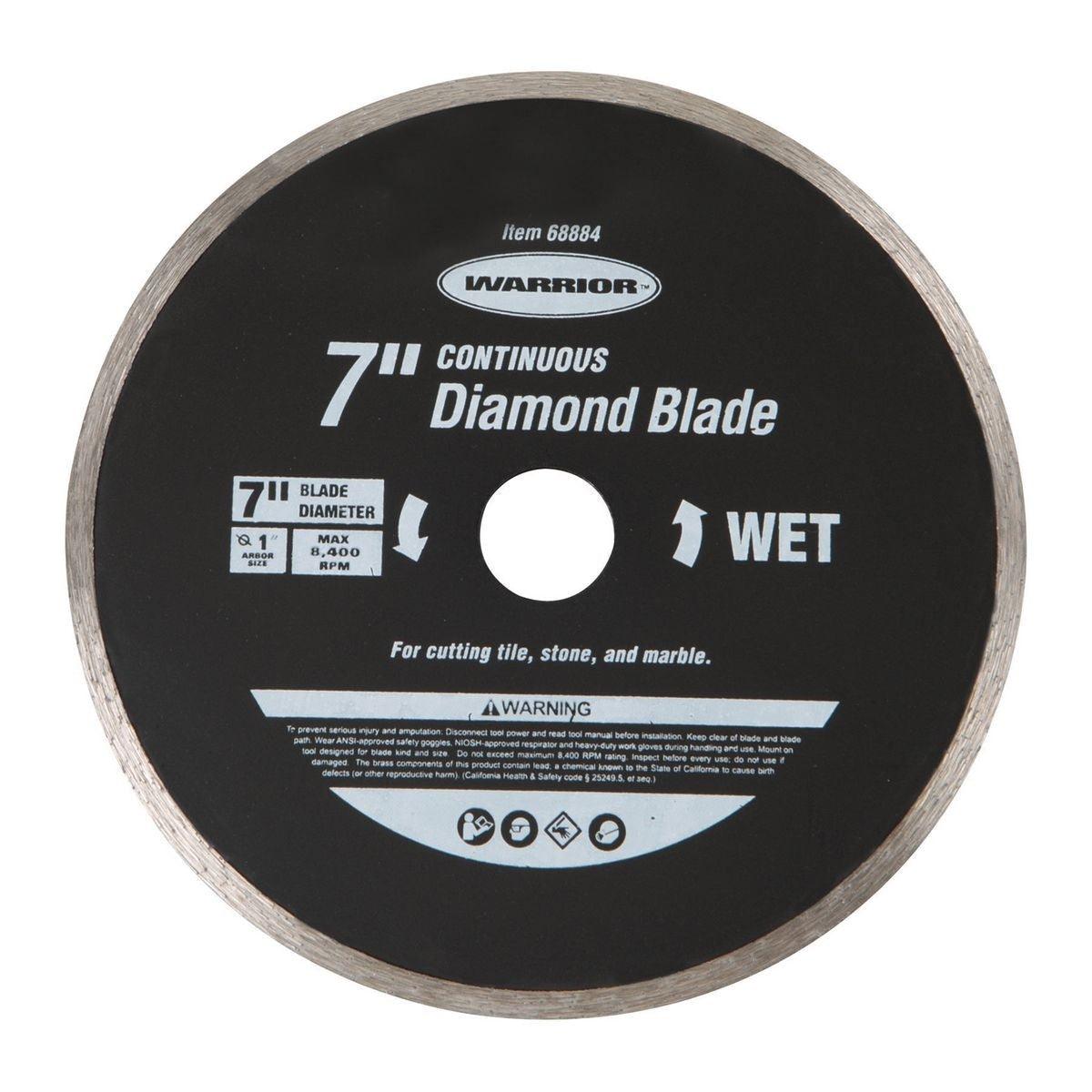 7 in. Continuous Rim Wet Cut Tile Saw and Masonry Diamond Blade