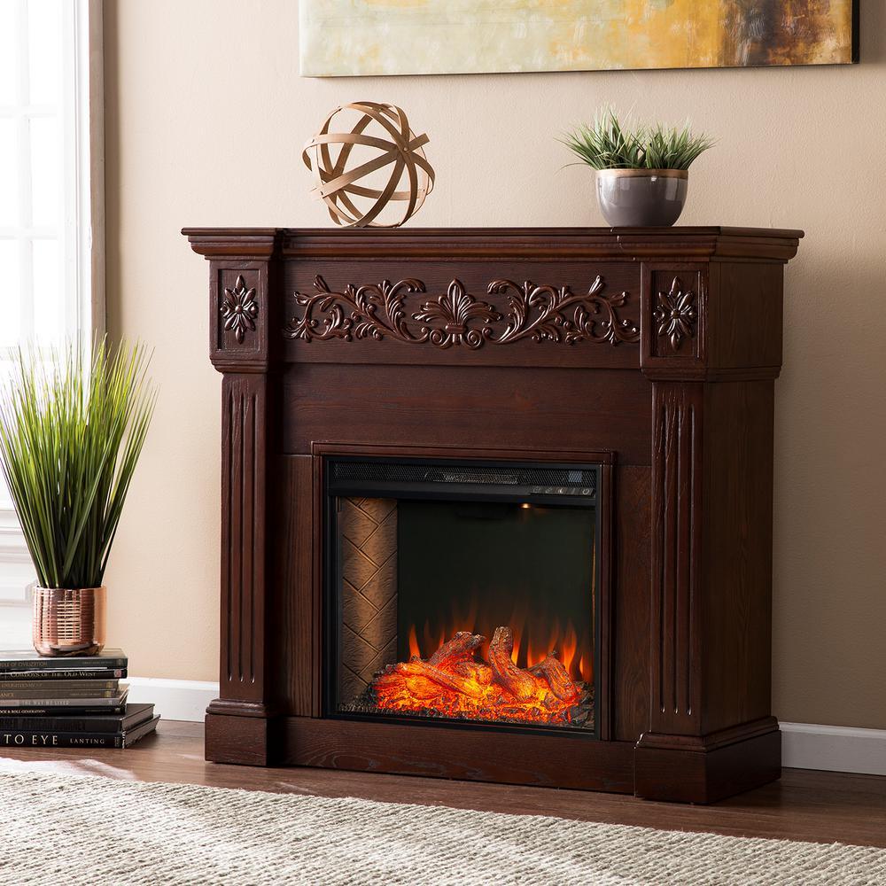 Stanton Alexa Enabled 44.5 in. W Electric Smart Fireplace in Rich Espresso