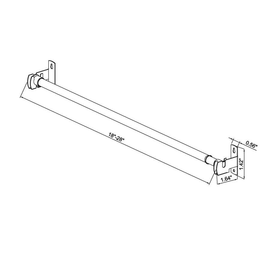Project Source 48-in To 84-in White Steel Single Curtain Rod