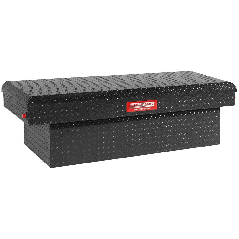 Weather Guard 61.88 Matte Black Aluminum Low Profile Crossbed Truck Tool Box