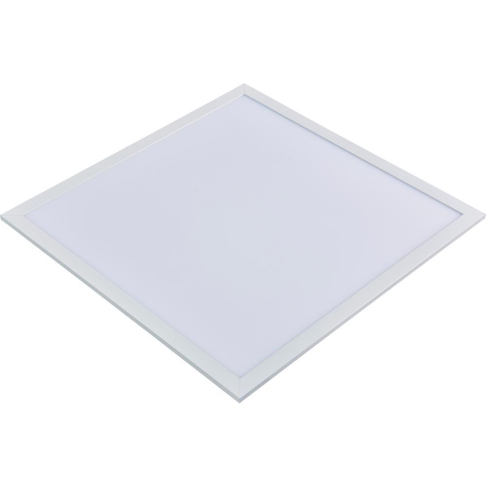 2 ft. x 2 ft. White Dimmable Edge-Lit 40-Watt 4000K Integrated LED Troffer Flat Panel T-Bar Grid Recessed(2-pack)