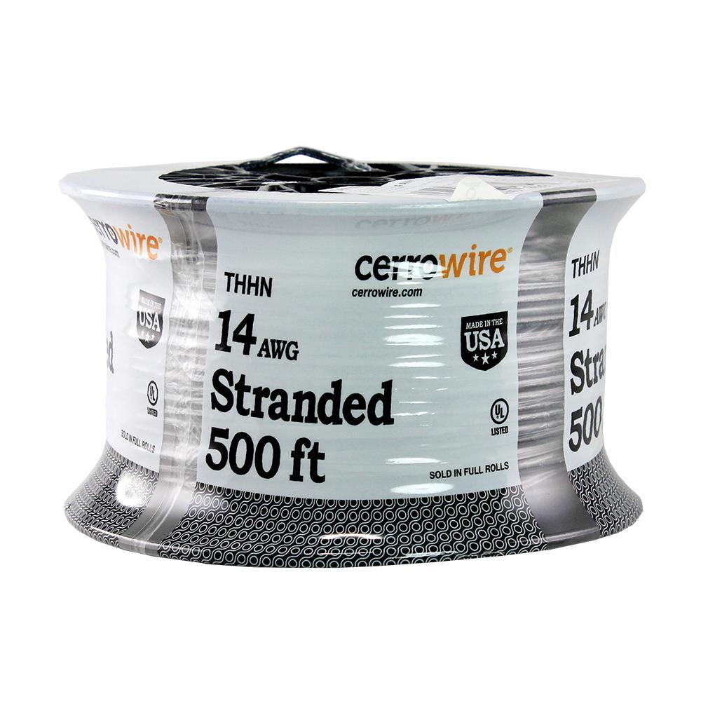 500 ft. 14/19 Black Stranded THHN Cable