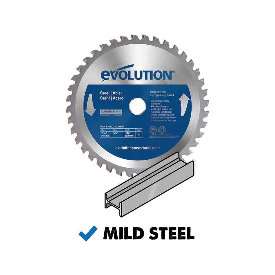 Evolution 7.25" Mild Steel and Ferrous Metal TCT Blade 7-1/4BLADEST - Image 2