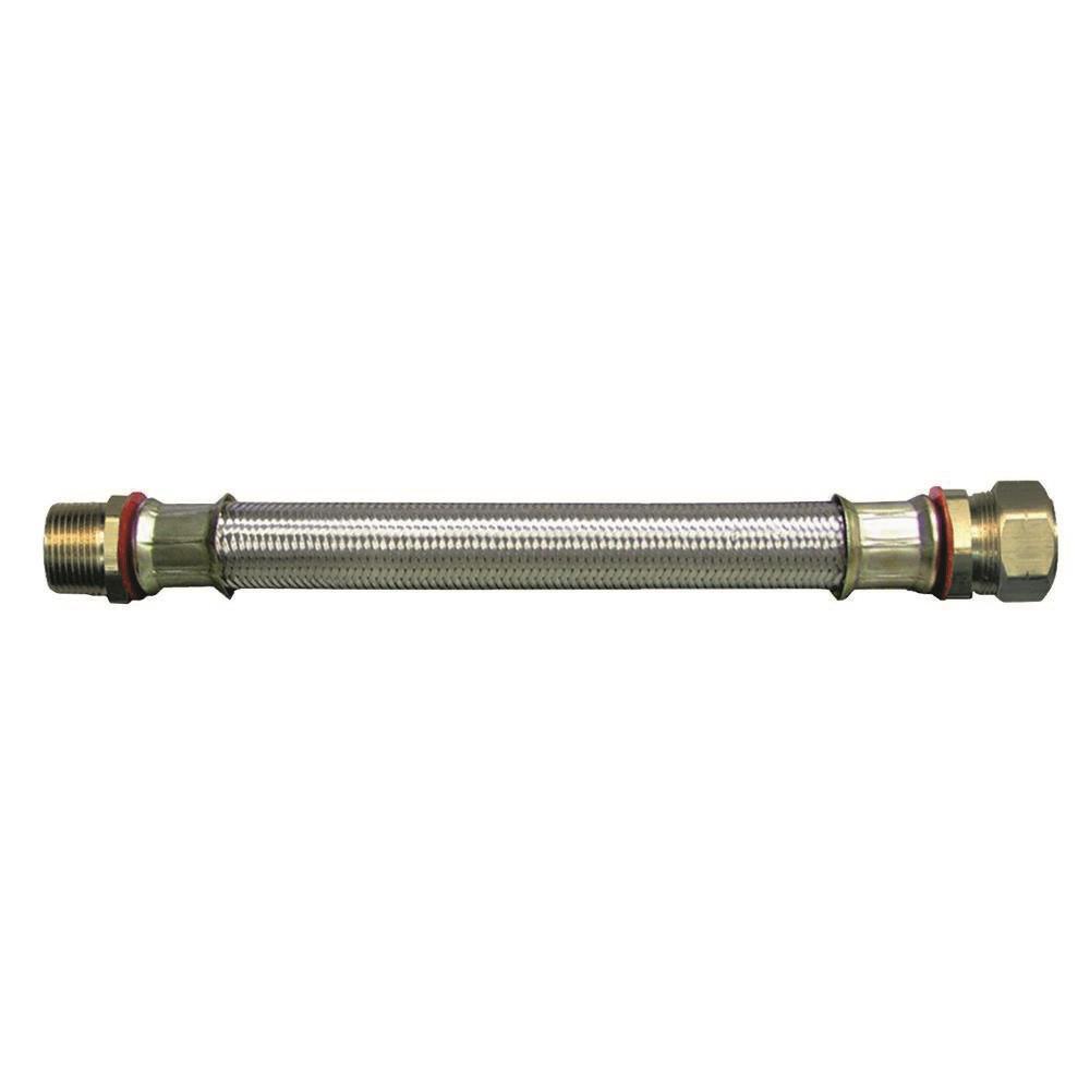 3/4 in. MIP x 7/8 in. Compression x 18 in. Stainless Steel Water Heater Supply Line