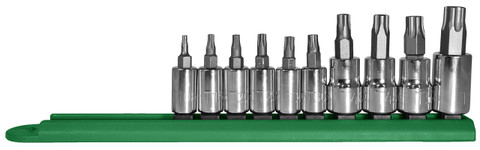 Mayhew 16016 Tamper-proof Torx Plus Socket Bit Set, Chrome Plated, 10-Piece