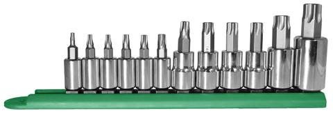 Mayhew 16013 Torx Socket Bit Set, Chrome Plated, 12-Piece