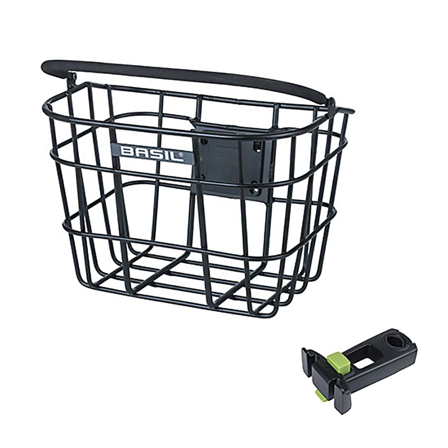 Front Bike Basket Basil Bremen Aluminium, Black