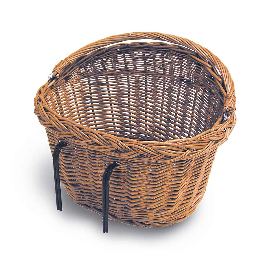 Front Bike Basket Basil Detroit /Rear , Varniched Natural