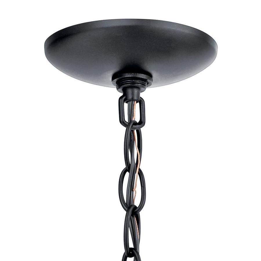 Kichler Brookglen Black with Gold Tone French Country/Cottage Drum Pendant Light
