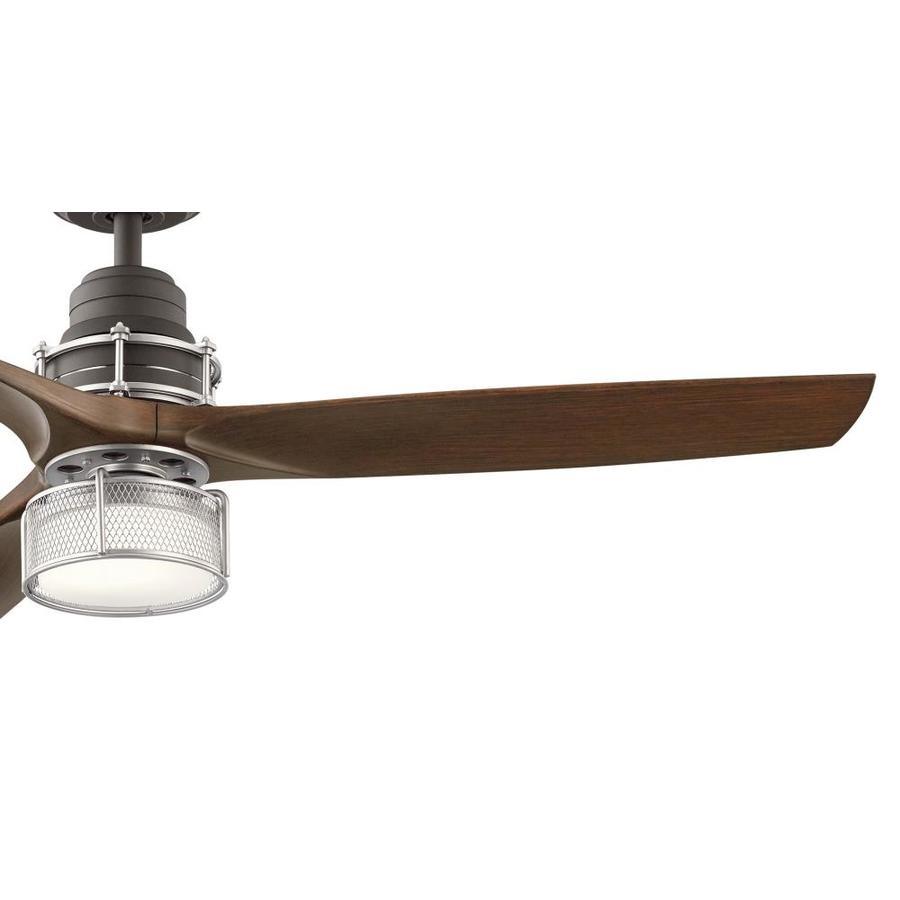 Kichler 54-in Satin Natural Bronze with Brushed Nickel Accents LED Indoor Ceiling Fan with Remote (3-Blade)