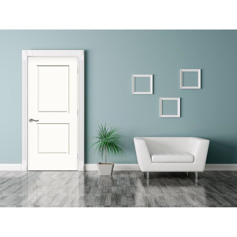 American Building Supply Cambridge 24-in x 80-in Primed 2-Panel Square Hollow Core Primed Molded Composite Slab Door