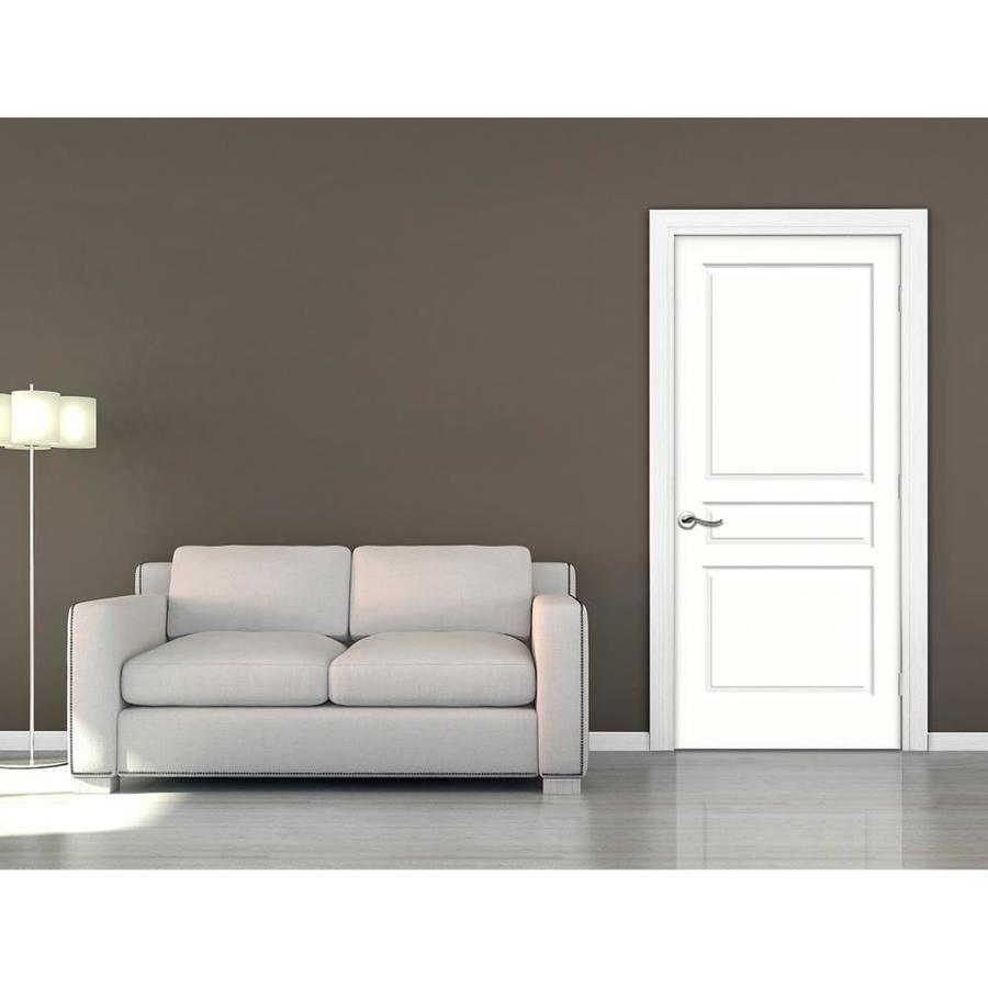 ReliaBilt Avalon 36-in x 80-in Snow Storm 3-Panel Square Hollow Core Prefinished Molded Composite Slab Door