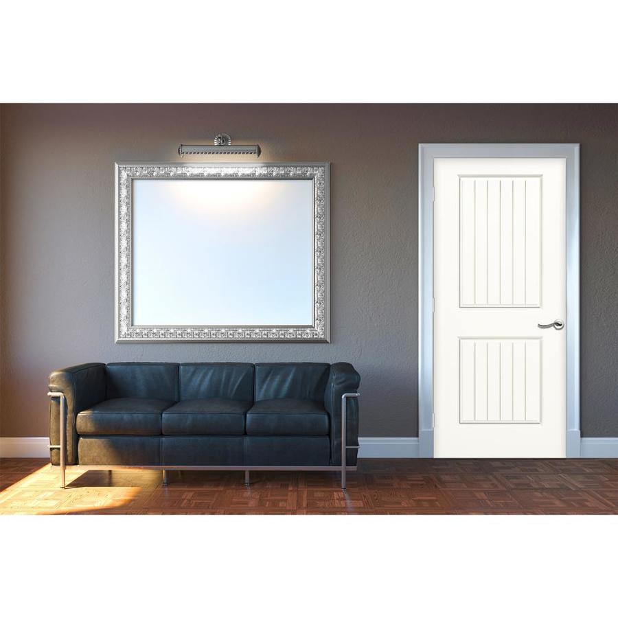 ReliaBilt Corvado 28-in x 80-in White 2-Panel Square Hollow Core Prefinished Molded Composite Slab Door