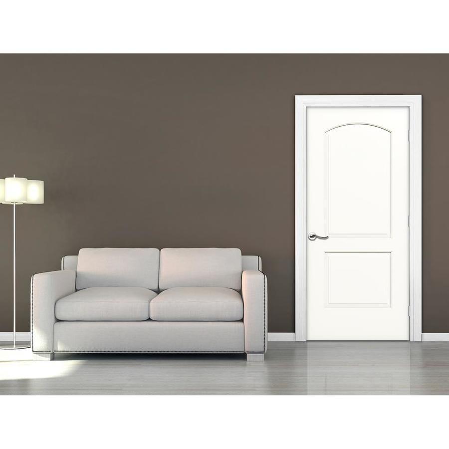 American Building Supply Continental 36-in x 80-in Primed 2-Panel Round Top Hollow Core Primed Molded Composite Slab Door