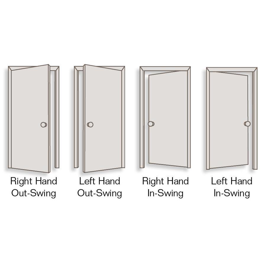 American Building Supply 30-in x 80-in Primed Flush Hollow Core Primed Molded Composite Left Hand Inswing Single Prehung Interior Door