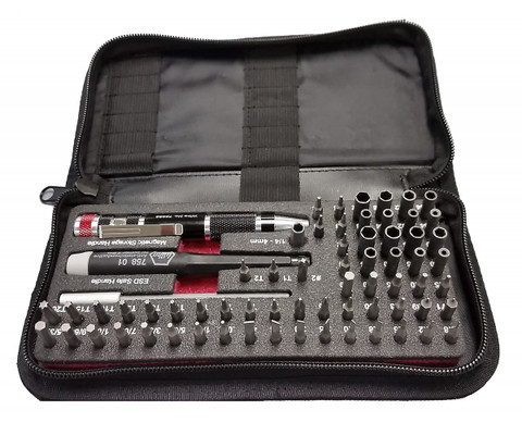 Wiha Master Tech Micro Bit Set with 68 Pieces in Travel Case (75971)