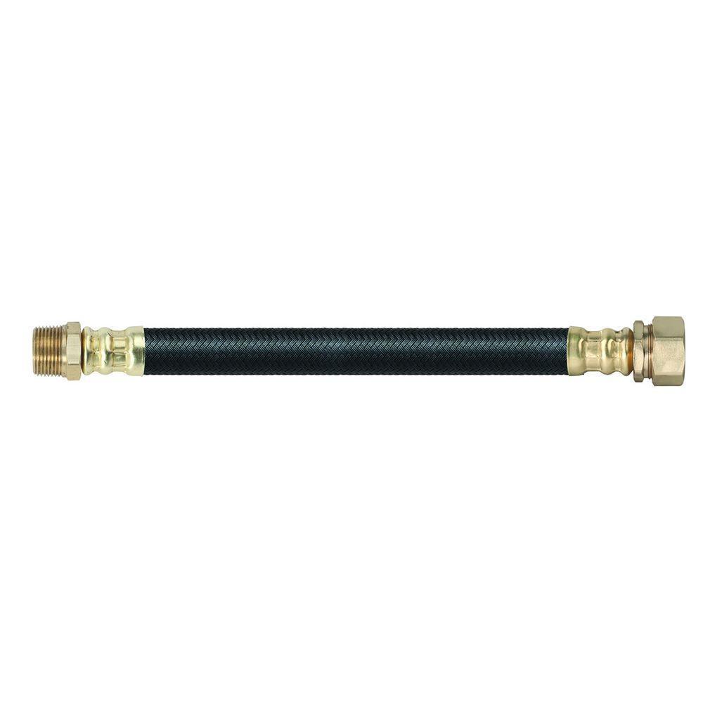 3/4 in. MIP x 5/8 in. O.D. Compression x 18 in. Polymer Braided Water Heater Connector (0.57 in. I.D.)
