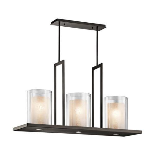Kichler Triad Olde Bronze Modern/Contemporary Clear Glass Linear Kitchen Island Light