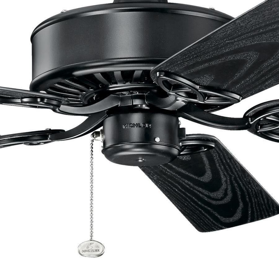 Kichler 52-in Satin Black Indoor/Outdoor Ceiling Fan (5-Blade)