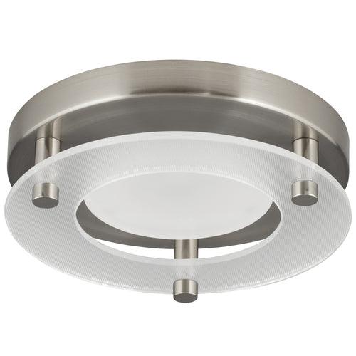 Progress Lighting 7.24-in Brushed Nickel Transitional Integrated LED Flush Mount Light ENERGY STAR