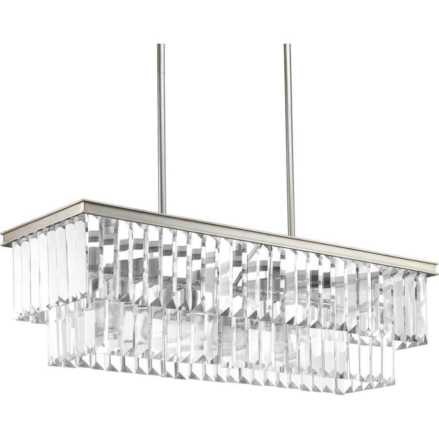 Progress Lighting Glimmer Silver Ridge Glam Linear Kitchen Island Light