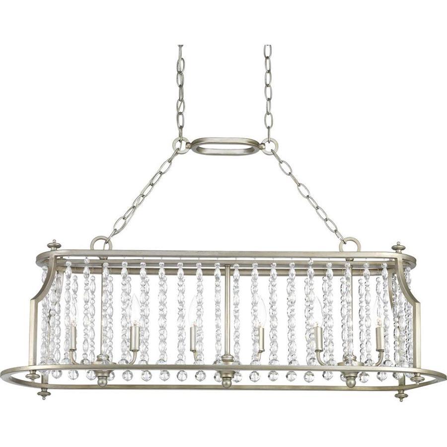 Progress Lighting Desiree Silver Ridge Glam Linear Kitchen Island Light