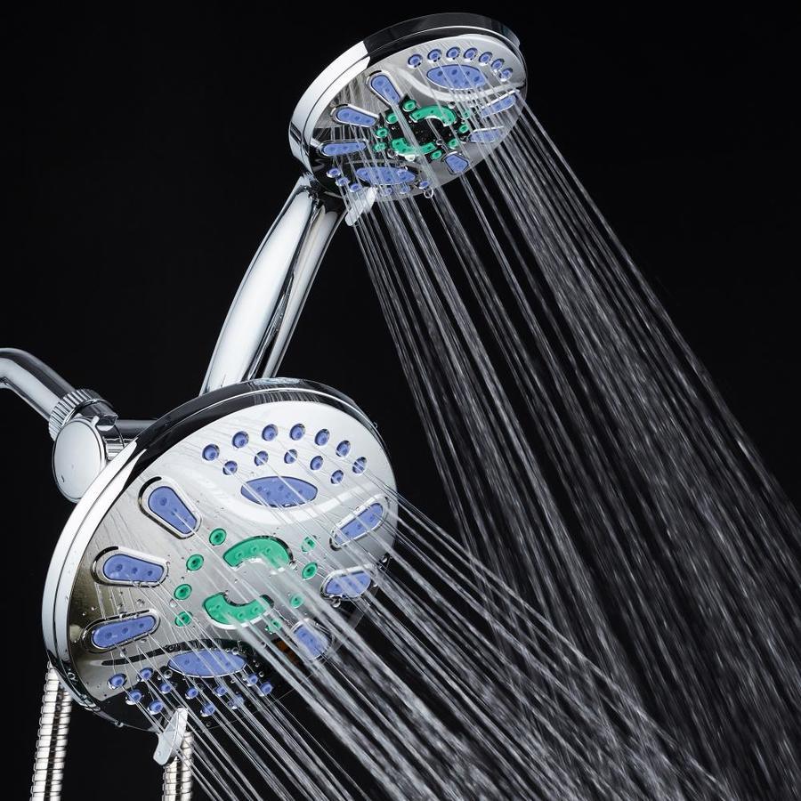 AquaStar Chrome 48-Spray Dual Shower Head 2.5-GPM (9.5-LPM)
