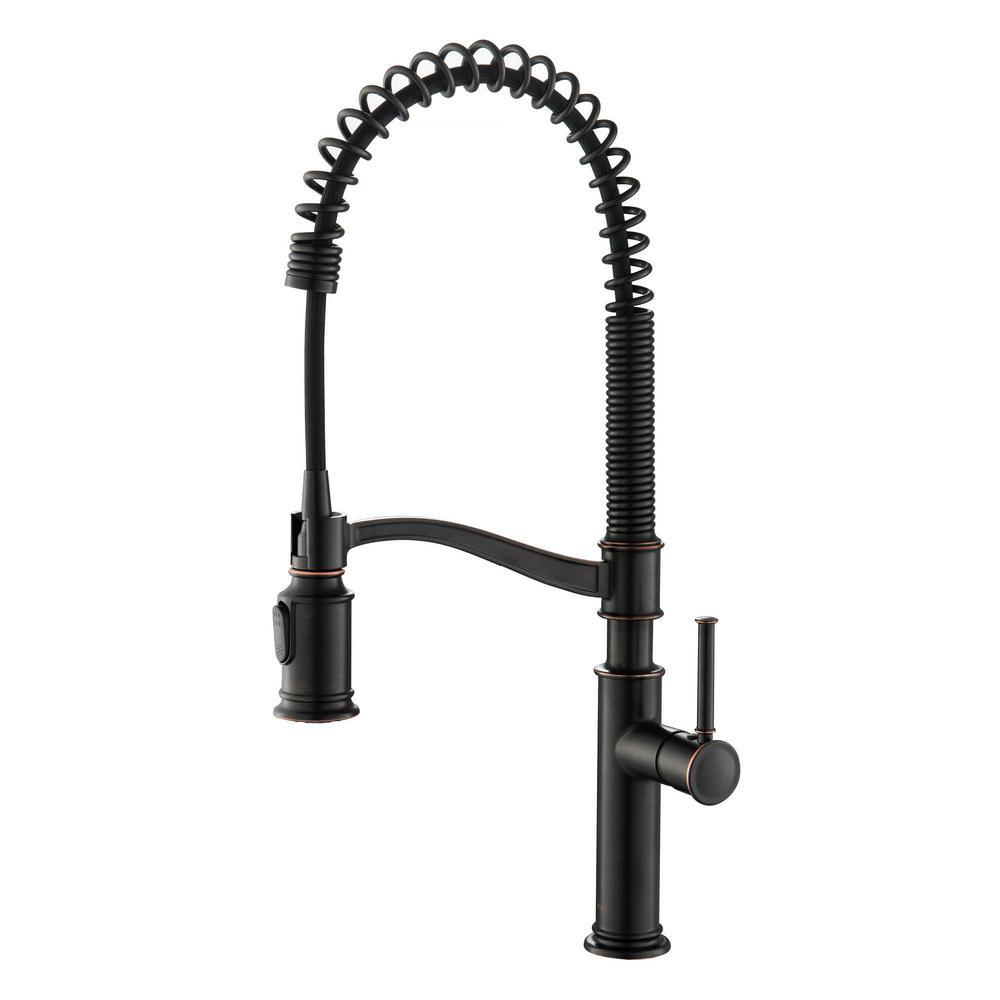 Sellette Single-Handle Pull-Down Sprayer Kitchen Faucet with Dual Function Sprayhead in Oil Rubbed Bronze
