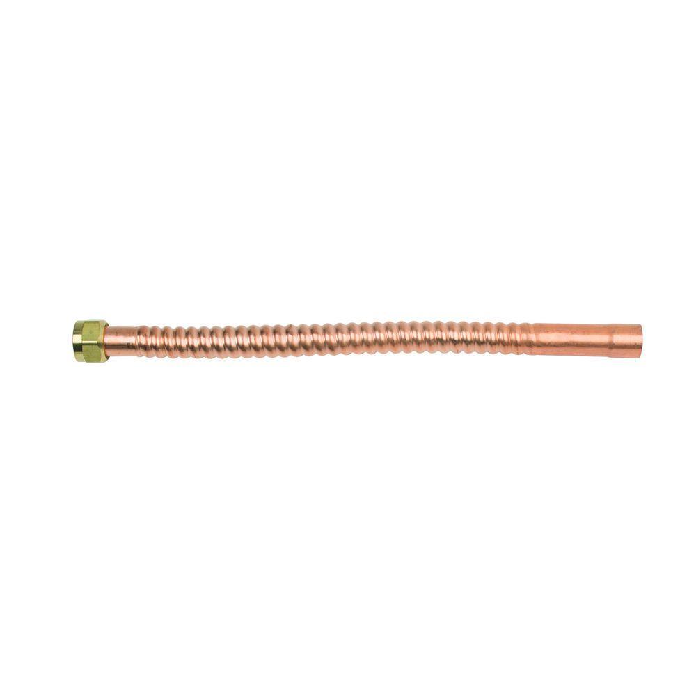 3/4 in. FIP x 3/4 in. Nominal Male/ Female Sweat x 15 in. Copper Water Heater Connector (7/8 in. O.D.)