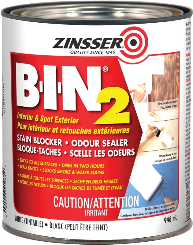 Zinsser 261663 Stain Blocker, 400 to 500 sq-ft/gal Coverage Area, White, 946 mL, Can