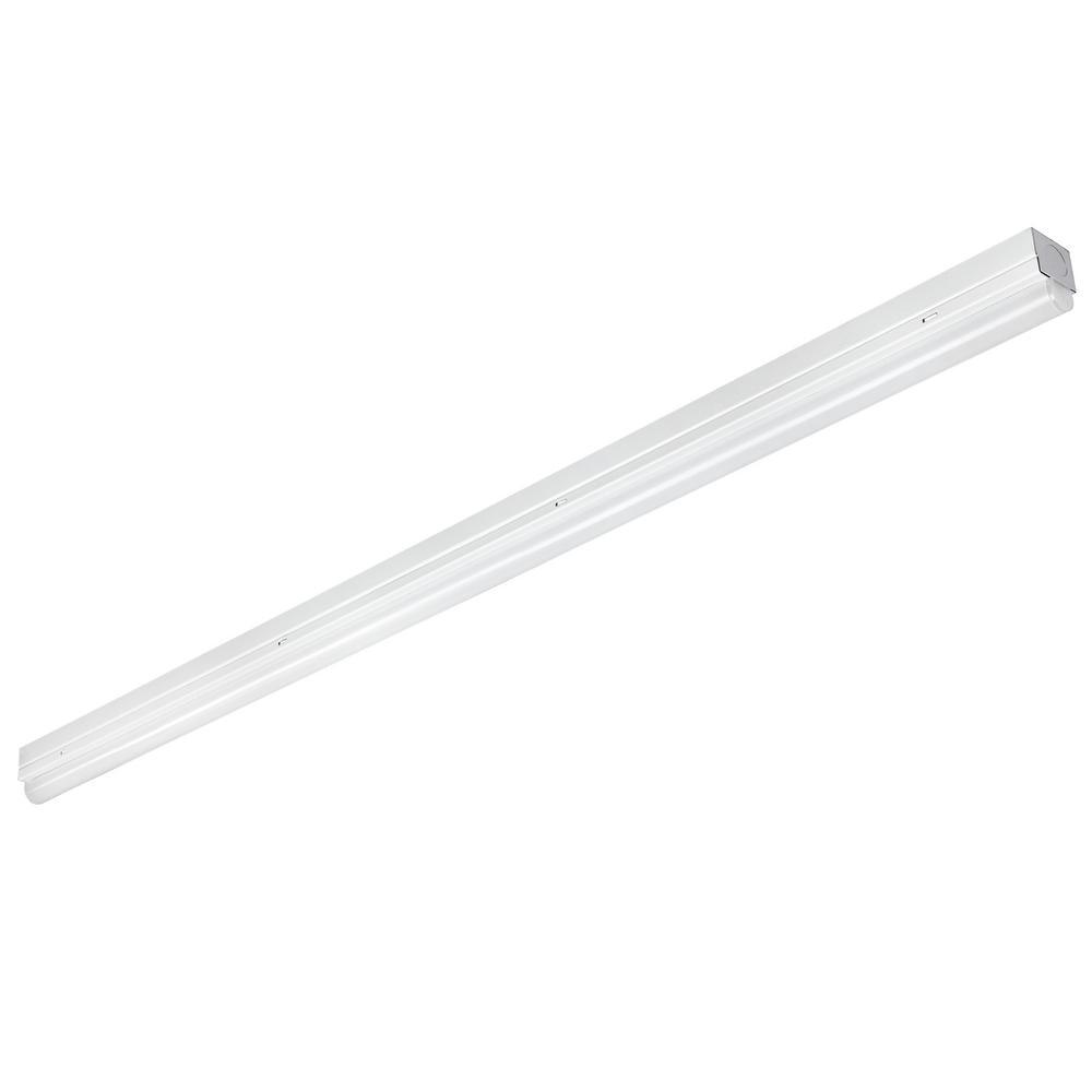 4 ft. 125-Watt Equivalent Integrated LED Warm White (3000K) Linear Single Strip White Flush Mount Light Fixture