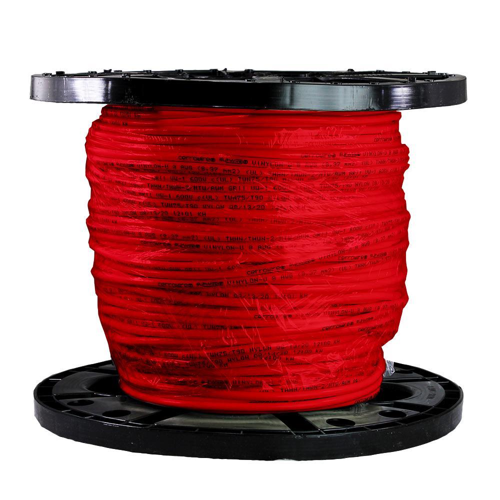 500 ft. 8/1 Red Stranded THHN Wire