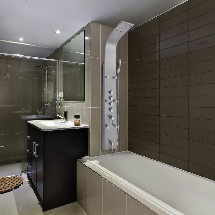 AKDY 65-in Stainless Steel 6-Spray Shower Panel System (Valve Included)