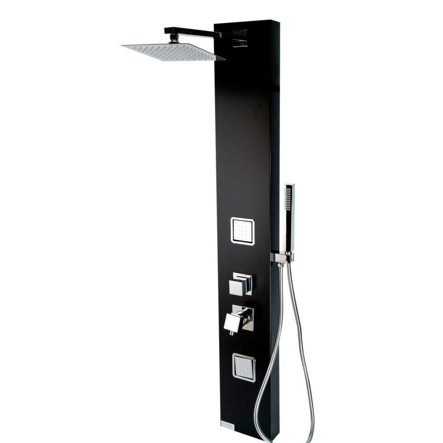 ALFI brand Black 2-Spray Shower Panel System