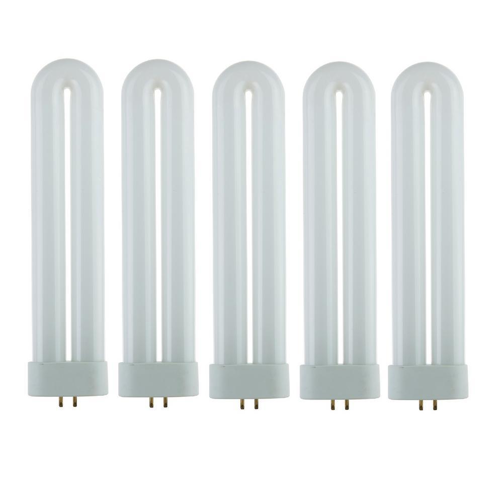 15-Watt T6 U-Bent Ful Twin Tube Plugin CFL Light Bulb Black Light (5-Pack)