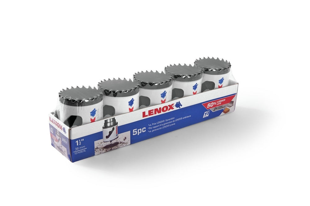 Lenox Bi-Metal Speed Slot Hole Saw With T3 Technology 1-1/2" 5 Pack
