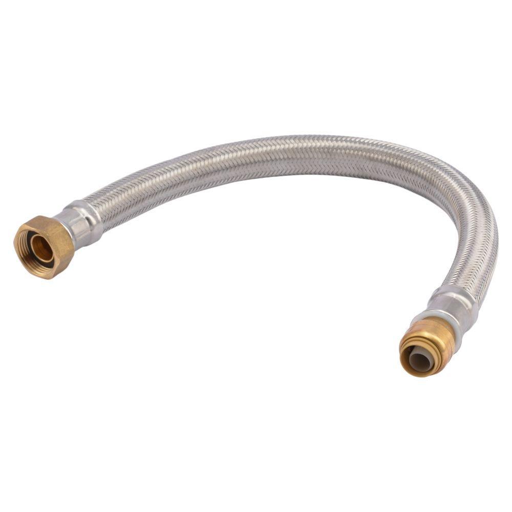 1/2 in. Push-to-Connect x 3/4 in. FIP x 18 in. Braided Stainless Steel Water Heater Connector