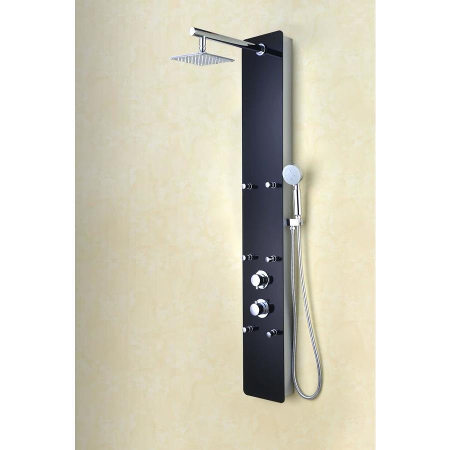 ANZZI Melody Series Black 6-Spray Shower Panel System (Valve Included)