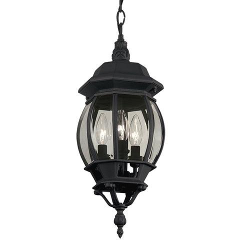 Portfolio Black Traditional Clear Glass Globe Pendant Light