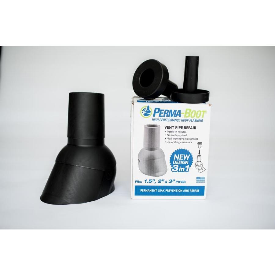 Perma-Boot 3-in-1 1-1/2-in; 2-in and 3-in x 9.75-in Plastic Vent and Pipe Flashing