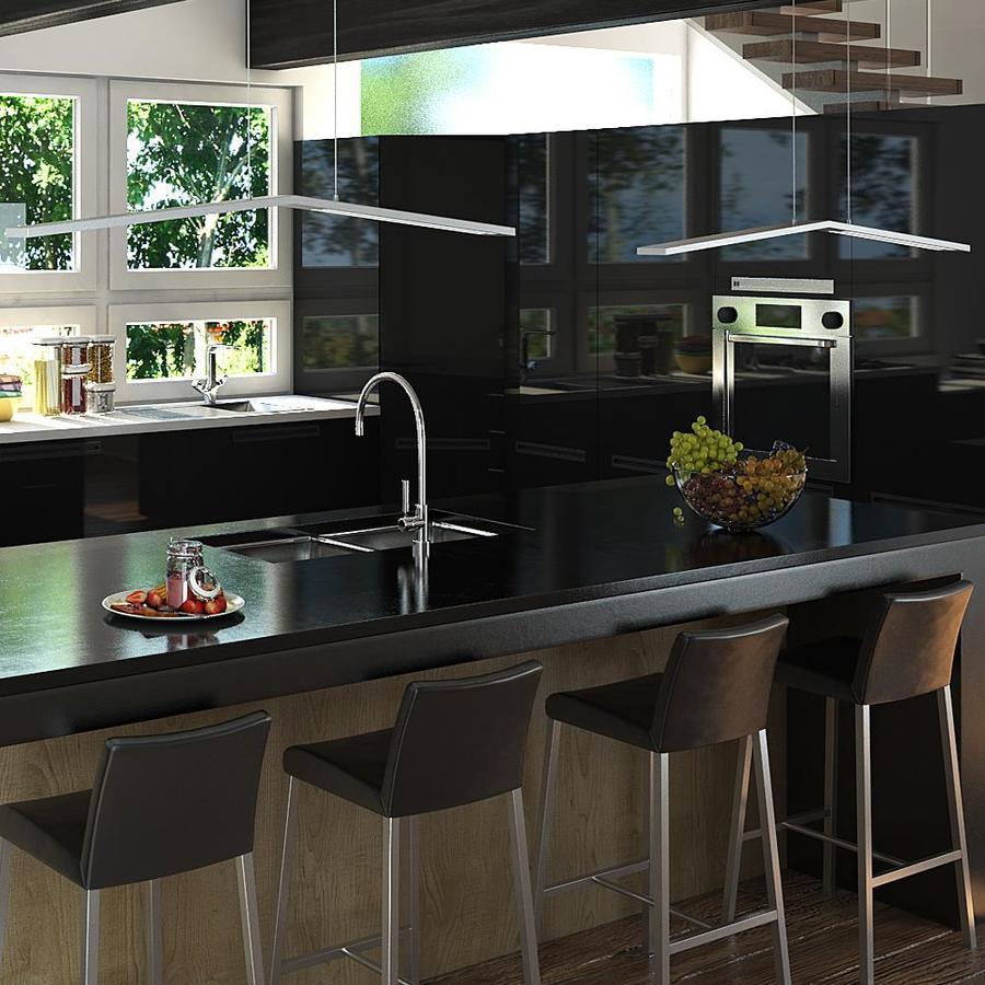 VONN Lighting Haeidi Silver Modern/Contemporary Linear LED Kitchen Island Light