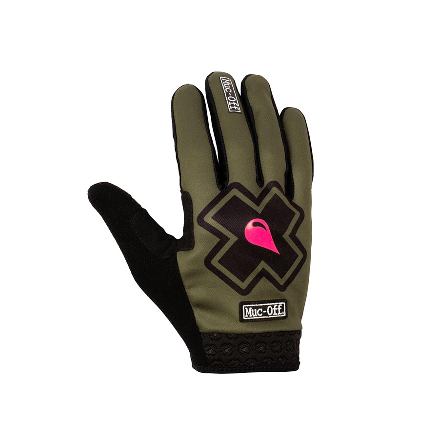 Muc-Off MTB Ride Gloves Full Finger Gloves, Green, L, Pair