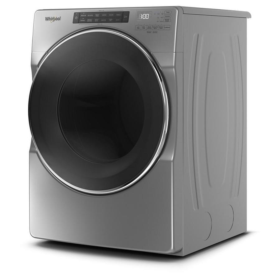 Whirlpool 7.4-cu ft Smart Capable Stackable Vented Electric Dryer with Steam Cycles - Chrome Shadow