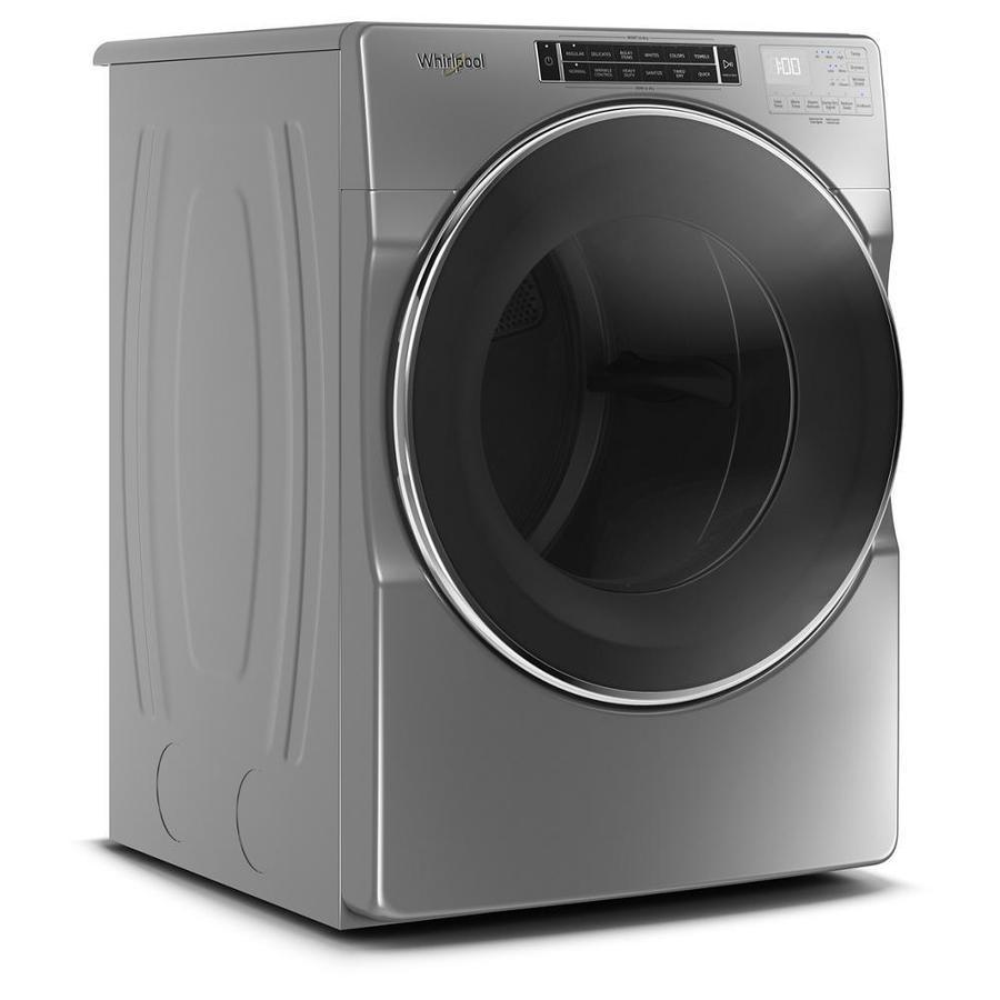 Whirlpool 7.4-cu ft Front Load Stackable Vented Electric Dryer with Steam Cycles - Chrome Shadow