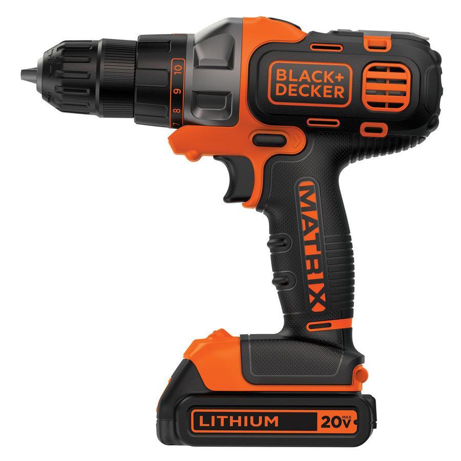 BLACK+DECKER Matrix-Amp 20-Volt Max 3/8-in Cordless Drill (Charger Included and 1-Battery Included)