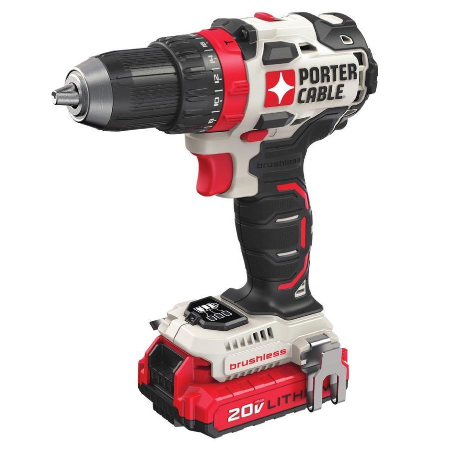 PORTER-CABLE 20-Volt Max 1/2-in Brushless Cordless Drill (Charger Included and 2-Batteries Included)