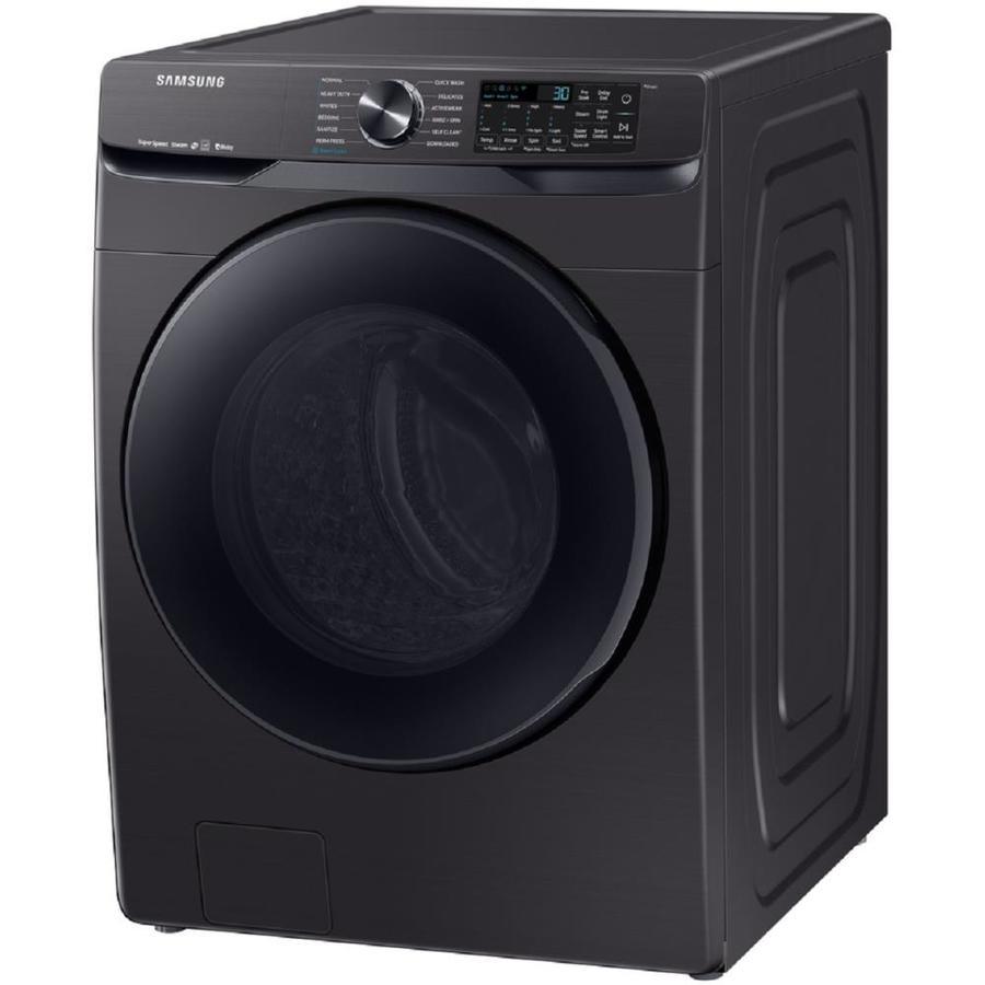 Samsung Smart 5-cu ft High Efficiency Stackable Steam Cycle Front-Load Washer (Fingerprint Resistant Black Stainless Steel) ENERGY STAR