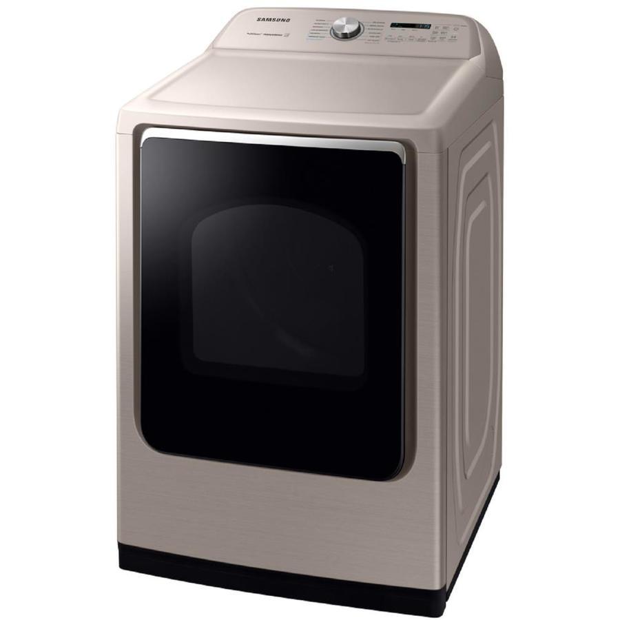 Samsung 7.4-cu ft Reversible Side Swing Door Steam Cycle Gas Dryer (Champagne) ENERGY STAR