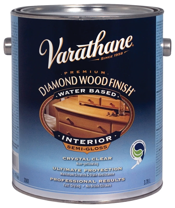 Varathane Y200131 Interior Stain, Semi-Gloss, Liquid, Clear, 3.78 L, Aerosol